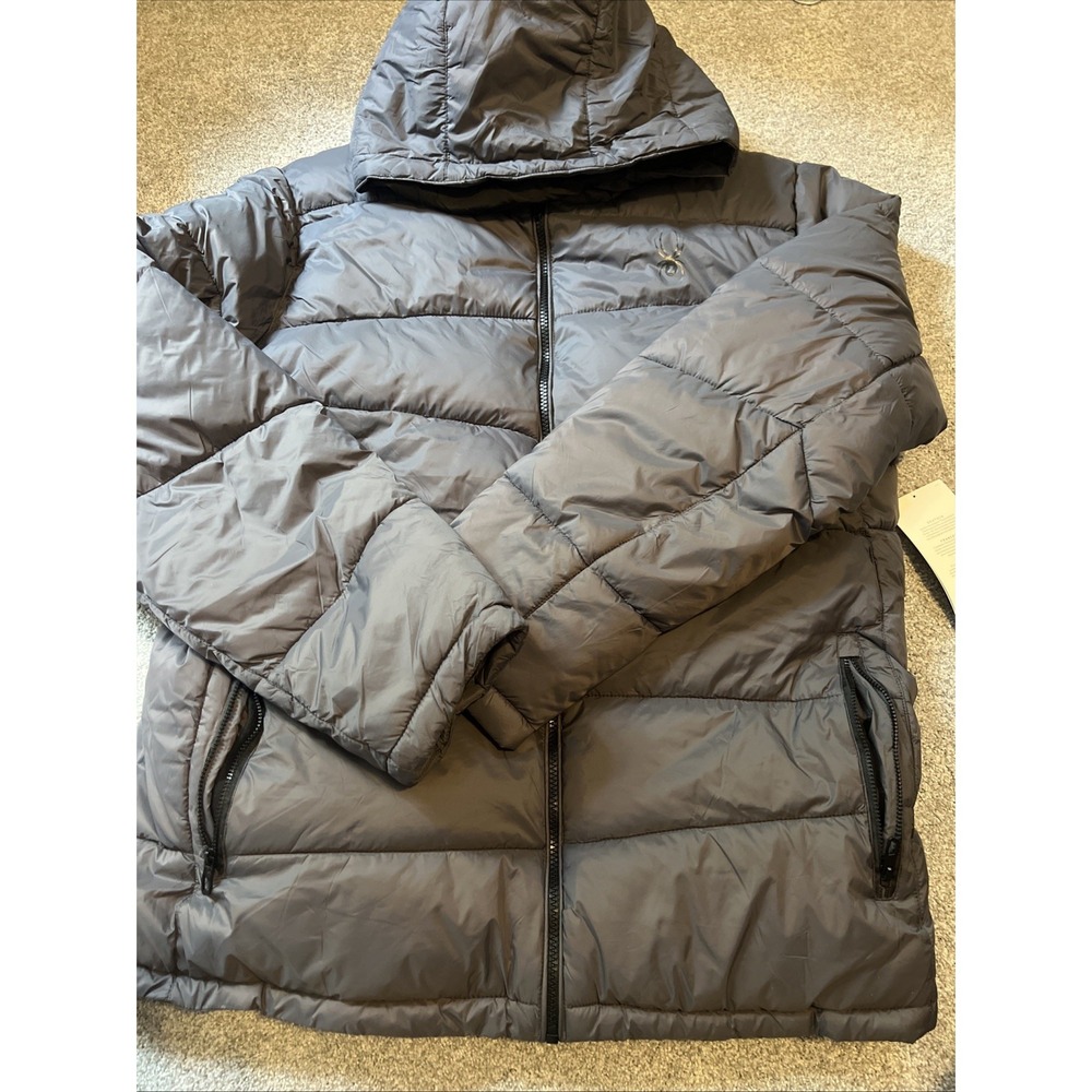 New Spyder Mens Nexus Puffer Jacket Size XL‎ Dark Gray